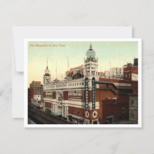 Cartão Postal Nova Iorque, The Hippodrome, 1910 Vintage