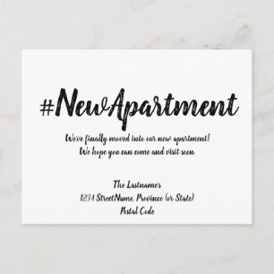 Cartão Postal Nova Mudança de Endereço do Apartamento
