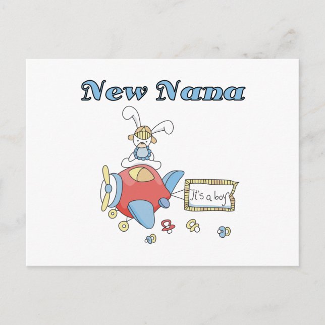 Cartão Postal Nova Nana de Camisetas e presentes de aviões-Menin (Frente)