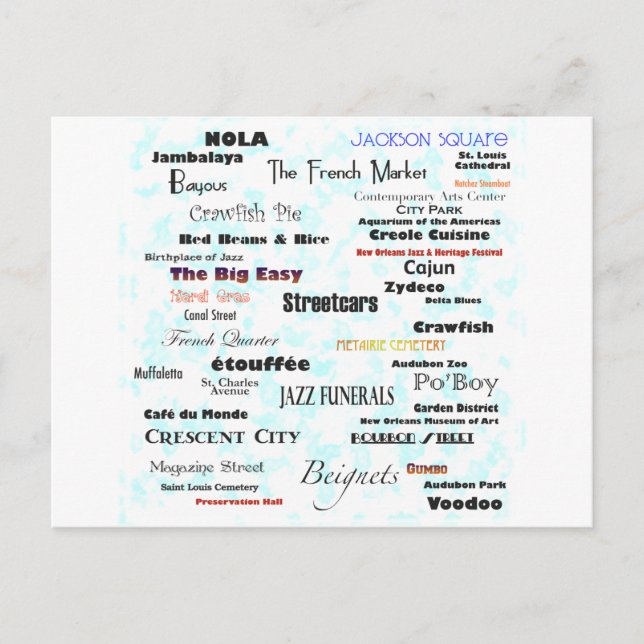 Cartão Postal Nova Orleans (Frente)