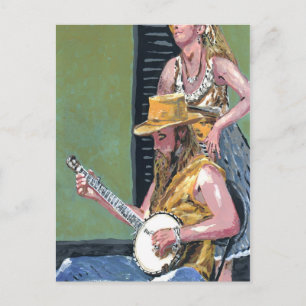 Cartão Postal Nova Orleans Banjo Player
