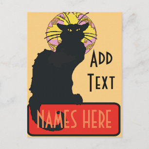 Cartão Postal Nova Orleans Chat Noir Edit Text 2017 Poster