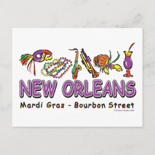 Cartão Postal Nova Orleans-Divertida-