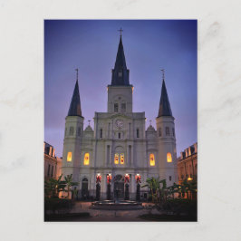 Cartão Postal Nova Orleans, LA Catedral Basilica, Praça Jackson