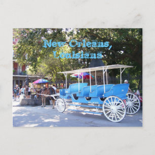 Cartão Postal Nova Orleans, Louisiana Casa e Carruagem