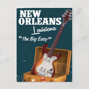 Cartão Postal Nova Orleans Louisiana poster de Violão Elétrico