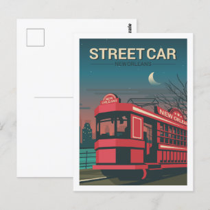 Cartão Postal Nova Orleans Louisiana Viagem Place Ilustração