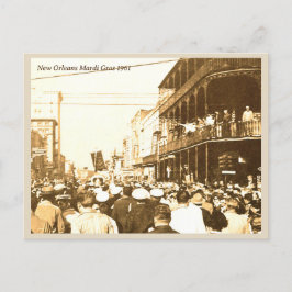 Cartão Postal Nova Orleans Mardi Gras, foto de 1961