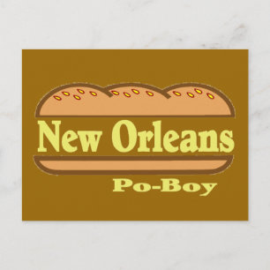 Cartão Postal Nova Orleans Po Boy