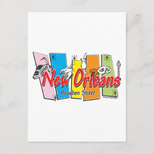 Cartão Postal Nova Orleans-Retro