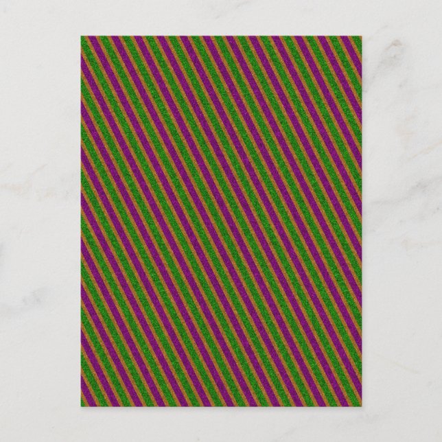Cartão Postal Nova Orleans Stripe Glitter (Frente)