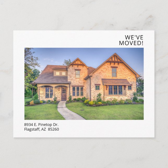 Cartão Postal Nova Página Inicial de Fotografias Modernas (Frente)