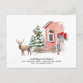 Cartão Postal Nova Página Para O Anúncio De Movimentação De Feri