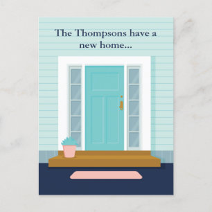 Cartão Postal Nova Porta de Teal em Casa Bonita Que Movimentamos