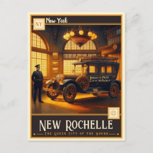 Cartão Postal Nova Rochelle, Nova York Antigo