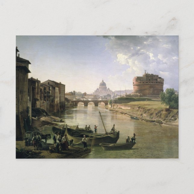 Cartão Postal Nova Roma com o Castel Sant'Angelo (Frente)