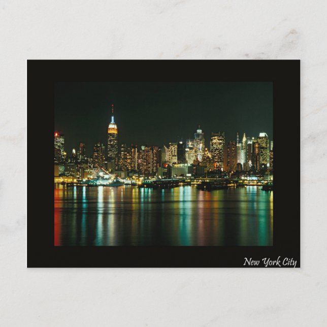 Cartão Postal nova york à noite (Frente)