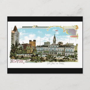 Cartão Postal Nova York Antiga, Prefeitura e Parque