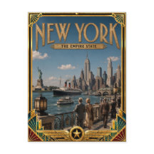 Nova York Arte Deco Vintage Era de Ouro