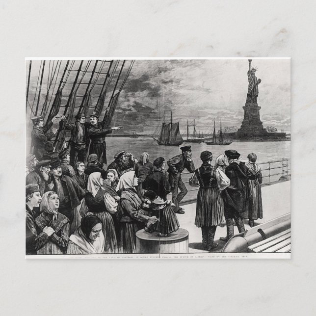 Cartão Postal Nova York - Bem-vindo à terra da liberdade (Frente)