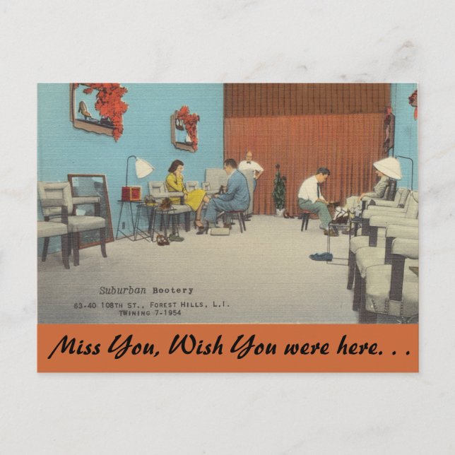 Cartão Postal Nova York, Bootery Suburbana, Forest Colinas (Frente)