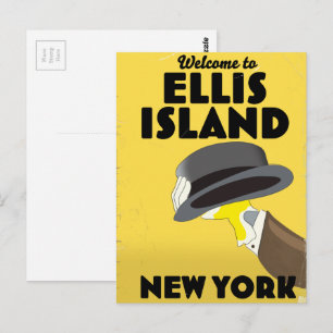 Cartão Postal Nova York Ilha Ellis