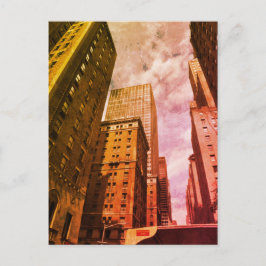 Cartão Postal Nova York NYC cor da cidade vintage