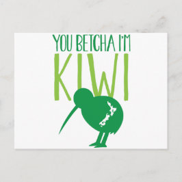 Cartão Postal NOVA ZEALAND ENGRAÇADO-TE BETCHYA Eu sou KIWI Páss