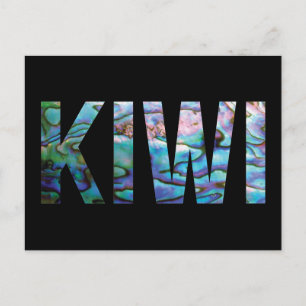 CARTÃO POSTAL NOVA ZEALAND KIWI SIMPLES PAUA