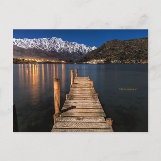 Cartão Postal Nova Zelândia à noite (Frente)