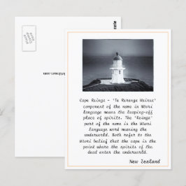 Cartão Postal Nova Zelândia - Farol de Cape Reinga / Árvore Maor
