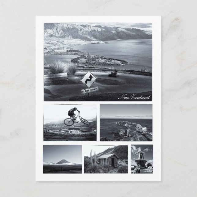 Cartão Postal Nova Zelândia - Queenstown, Tongariro, Monte Cook (Frente)