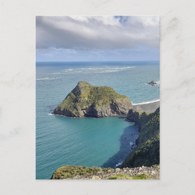 Cartão Postal Nova Zelândia Whatipu Beach View Omanawanui Track (Frente)