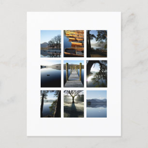 Cartão Postal Nove Vistas de Derwentwater - Lake District, Reino