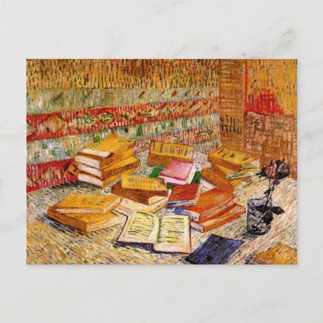 Cartão Postal Novels & Rosa francês (F359) Van Gogh Fine Art (Frente)