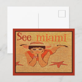Cartão Postal Noventa 50 de Miami, Bonito,