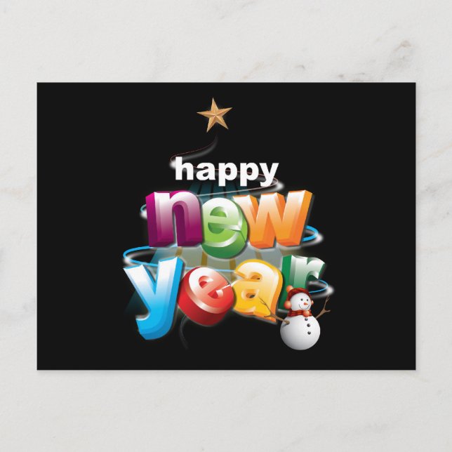 Cartão Postal novo ano (Frente)