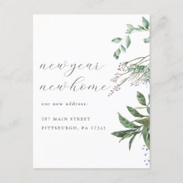 Cartão Postal Novo Ano Nova Mudança de Endereço em Movimento