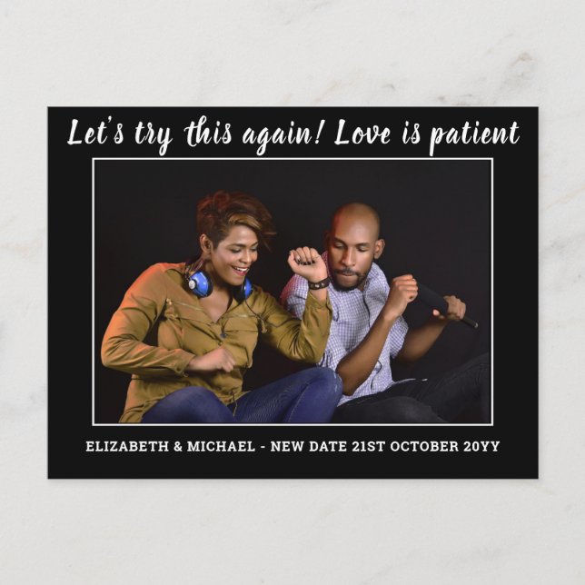 Cartão Postal Novo Ano Novo Plano Alteração Data Orçamento Foto  (Frente)