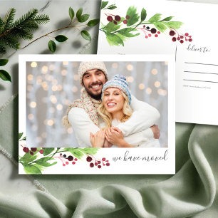 Cartão Postal Novo Anúncio de Movimentação de Feriado Domést