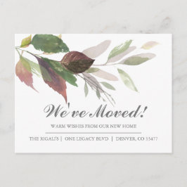 Cartão Postal Novo Anúncio de Mudança de Endereço