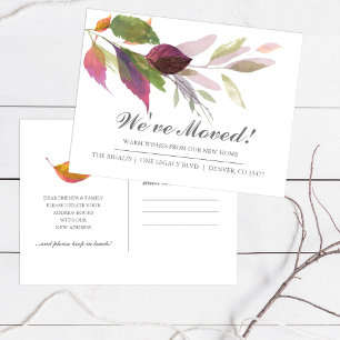 Cartão Postal Novo Anúncio de Mudança de Endereço