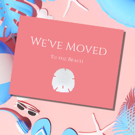 Cartão Postal Novo anúncio rosa com areia em Home Beach