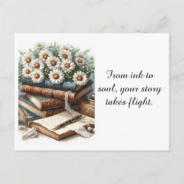 Cartão Postal Novo Autor Parabéns Vintage Books