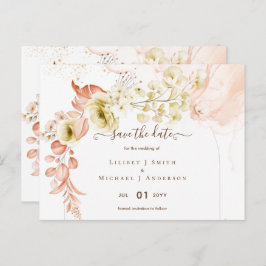 Cartão Postal NOVO! Boho Floral Casamento Salvar Datas