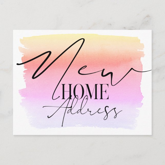 Cartão Postal Novo Cartão-Postal de Novo Endereço do Home Modern (Frente)