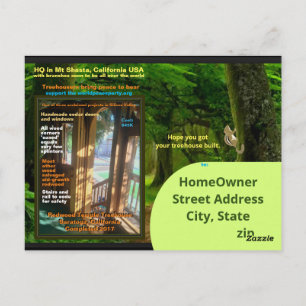 Cartão Postal Novo Cartão-postal do New Green Treehouse