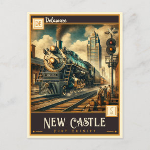 Cartão Postal Novo Castelo, Delaware   Vintage