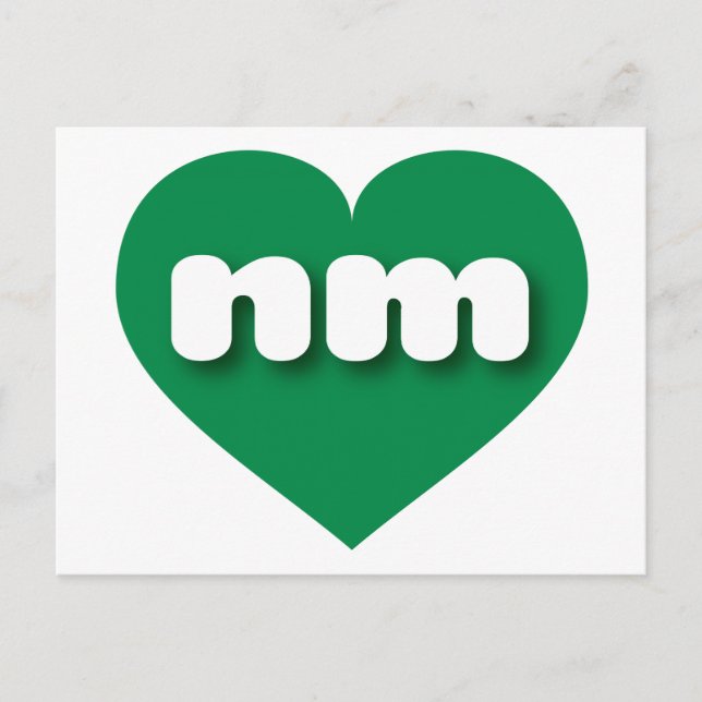 Cartão Postal Novo coração verde do México - Eu adoro nm (Frente)