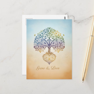 Cartão Postal Novo design de crescimento e amor